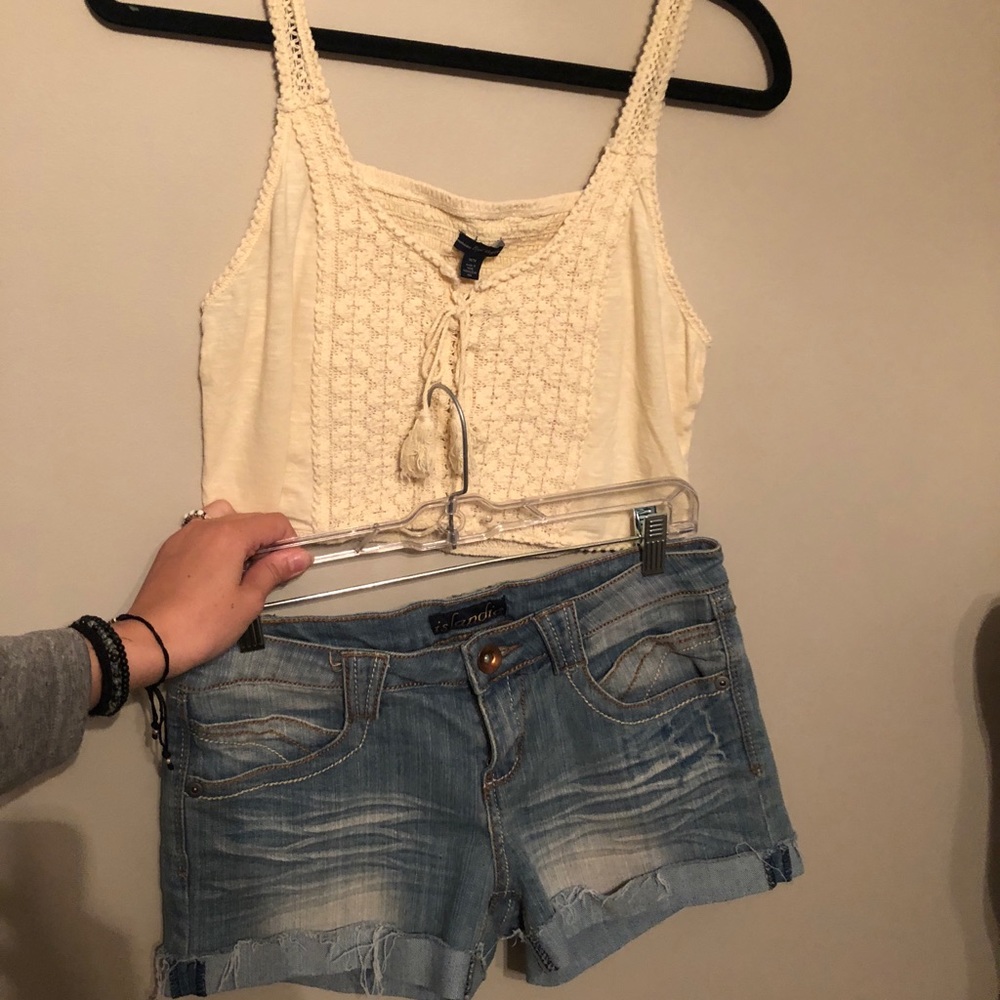 American Eagle crop top w/ matching shorts